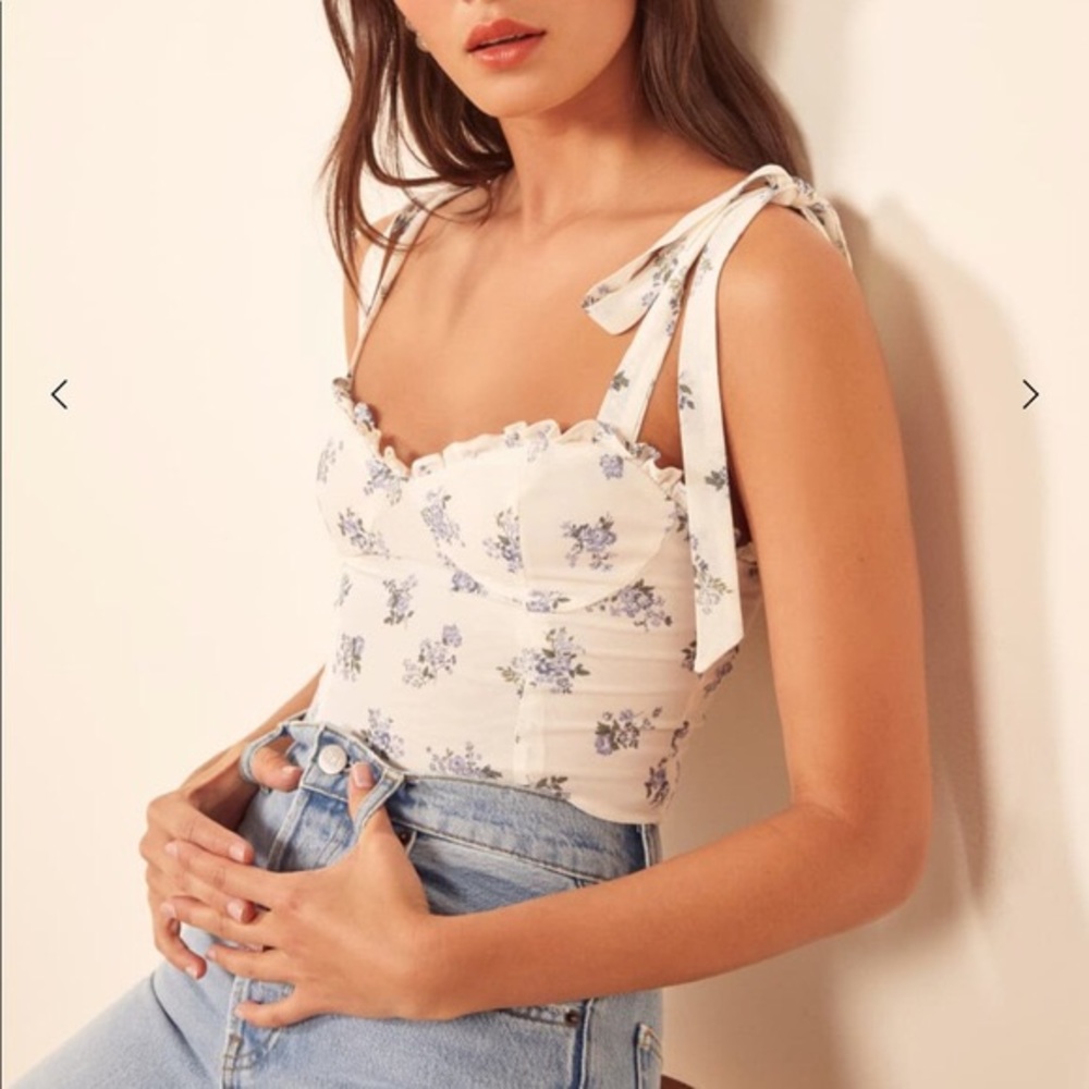 Reformation Blanca Top RARE Floral